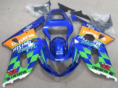 Carenados Moto Suzuki GSXR 600 2001-2003 - Azul Naranja Verde Telefonica MoviStar