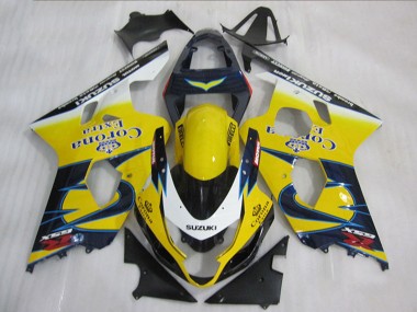 Carenados Moto Suzuki GSXR 600 2004-2005 - Amarillo Blanco Azul Corona Extra