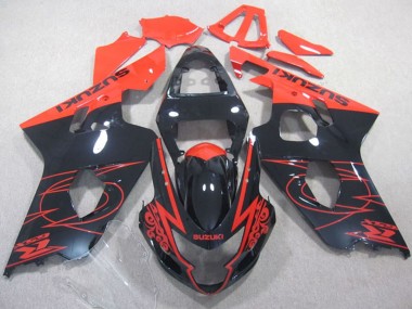 Carenados Moto Suzuki GSXR 600 2004-2005 - Negro Brillante Rojo