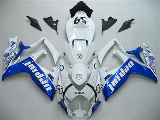 Carenados Moto Suzuki GSXR 600 2006-2007 - Blanco Azul Jordan 59