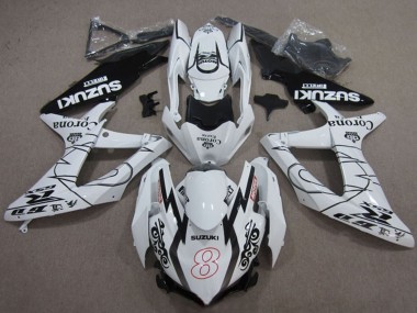 Carenados Moto Suzuki GSXR 600 2008-2010 - Blanco Negro Corona Extra Motul 8