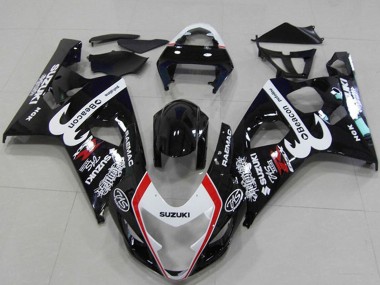 Carenados Moto Suzuki GSXR 750 2004-2005 - Negro Brillante Blanco Rojo Faro