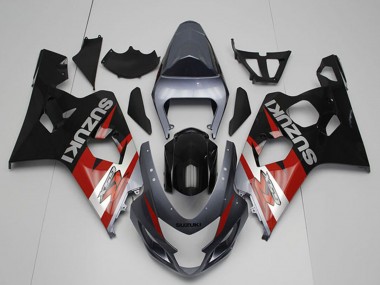 Carenados Moto Suzuki GSXR 750 2004-2005 - Plata Gris Rojo Negro