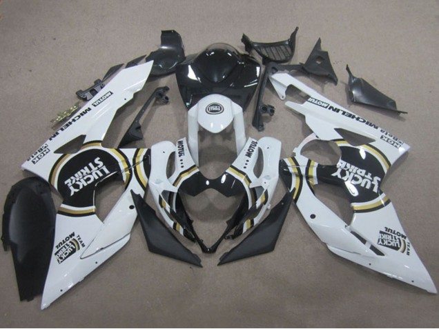 Carenados Moto Suzuki GSXR 1000 2005-2006 - Blanco Negro Lucky Strike Motul