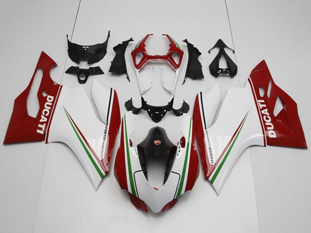 Carenado Moto Ducati 1199 2011-2014 - Blanco Rojo Negro Verde
