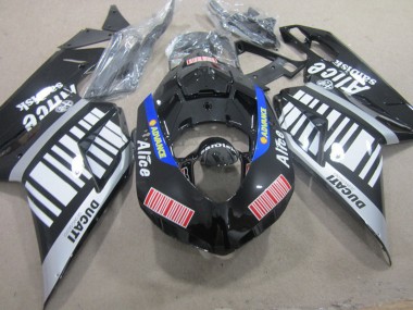 Carenados Moto Ducati 848 1098 1198 2007-2014 - Plata Rojo Azul Negro Brillante Alice