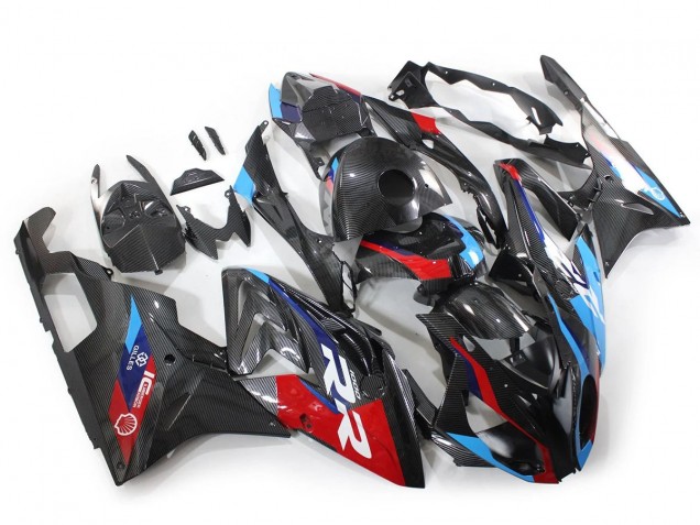 Carenados Moto BMW S1000RR 2015-2016 - Azul Rojo FibraCarbono