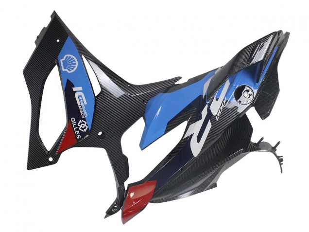 Carenados Moto BMW S1000RR 2023-2024 - Azul Rojo FibraCarbono