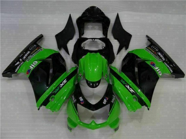 Plástico Kawasaki EX250 2008-2012 - Negro Verde Plástico Kawasaki EX250 2008-2012 - Negro Verde
