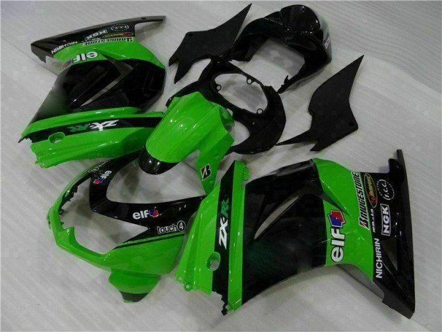 Plástico Kawasaki EX250 2008-2012 - Negro Verde Plástico Kawasaki EX250 2008-2012 - Negro Verde